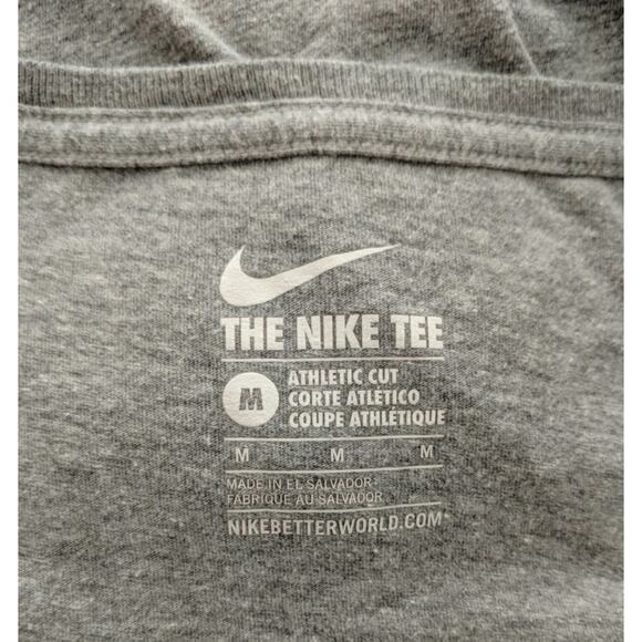 Nike Gray Just Do It Flag Tee - M - GUC - Picture 5 of 7